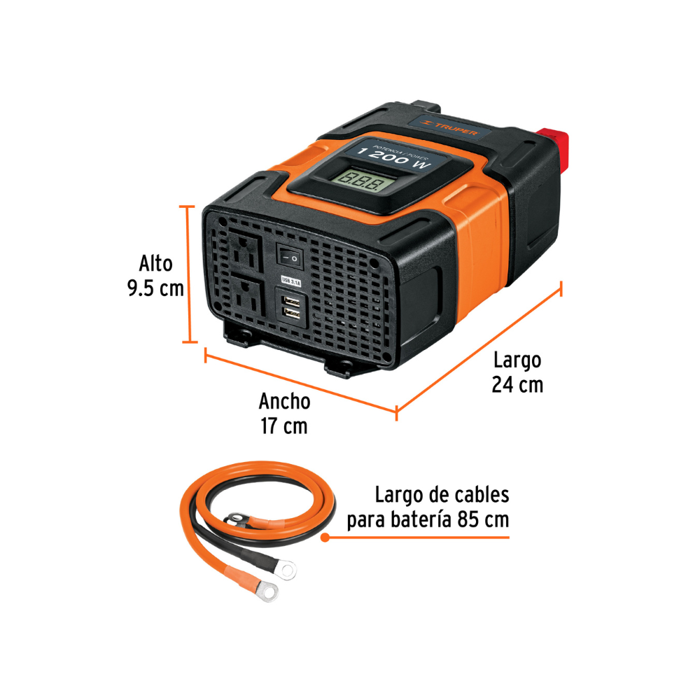 Inversor de corriente 1200 W