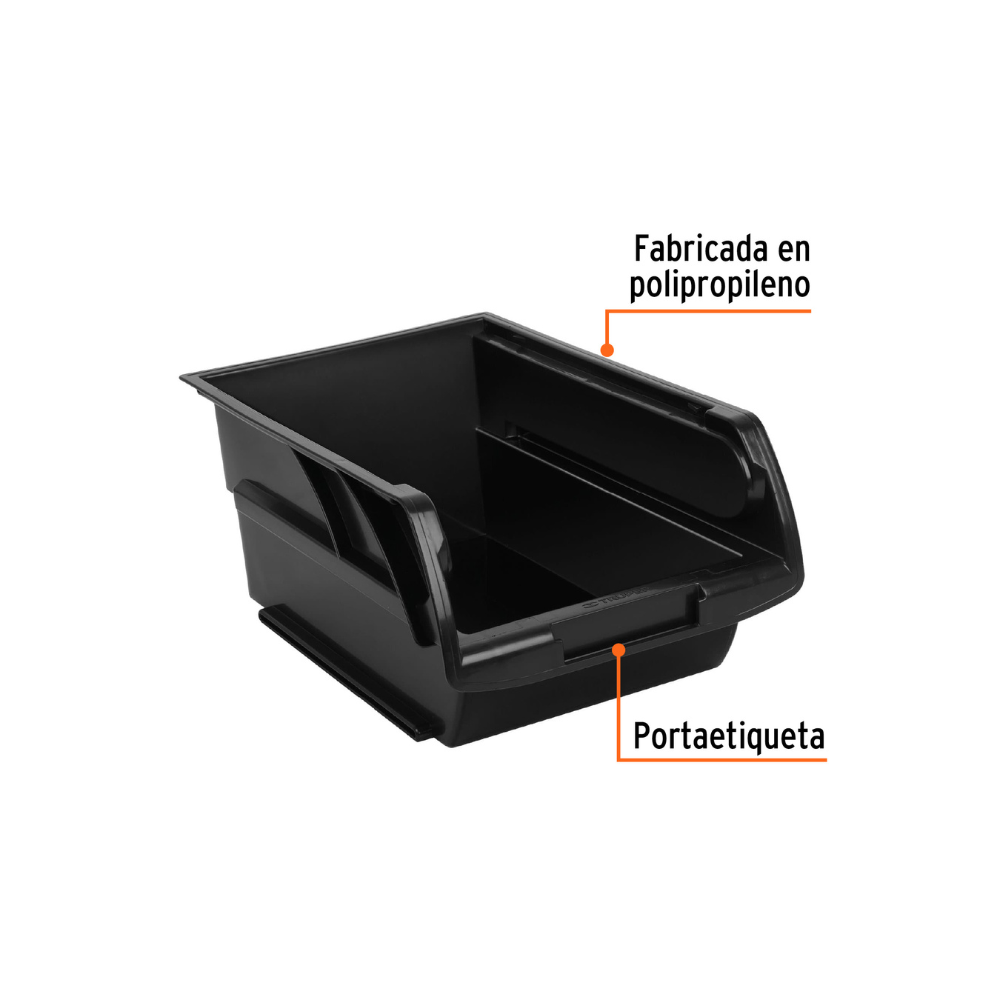 Gaveta apilable de plastico 34x21x15 cm