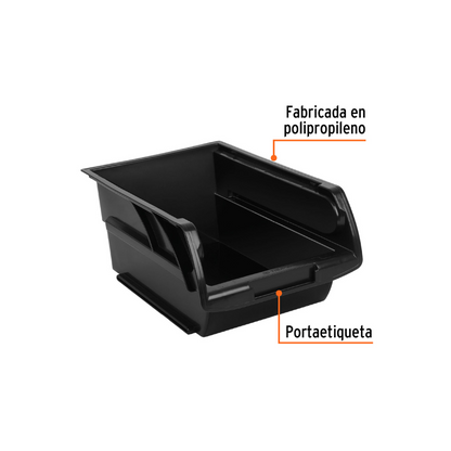 Gaveta apilable de plastico 34x21x15 cm