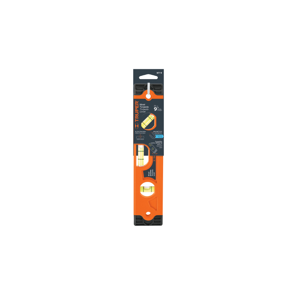 Nivel torpedo magnetico 9IN plastico