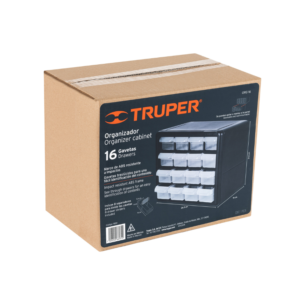 Organizador con 16 Gavetas