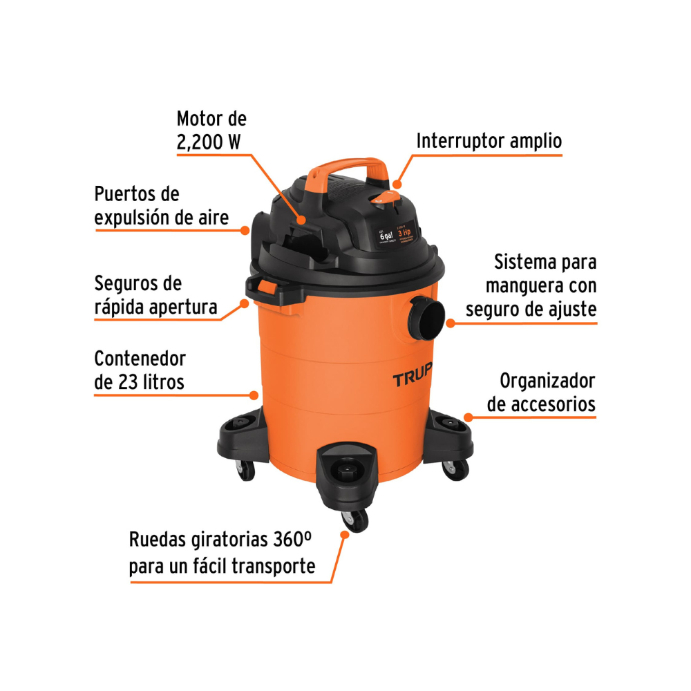 Aspiradora de 6 galones