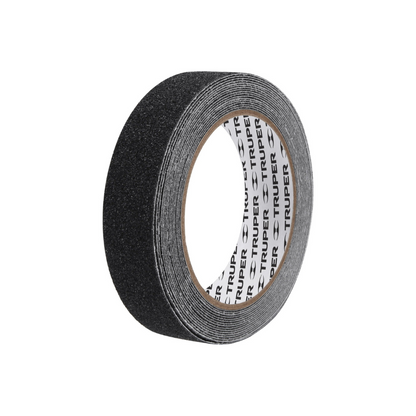 Cinta antiderrapante con abrasivo rollo 25 mm negra