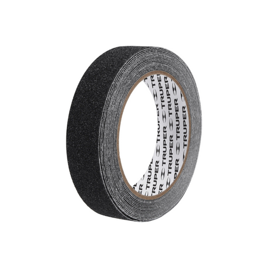 Cinta antiderrapante con abrasivo rollo 25 mm negra