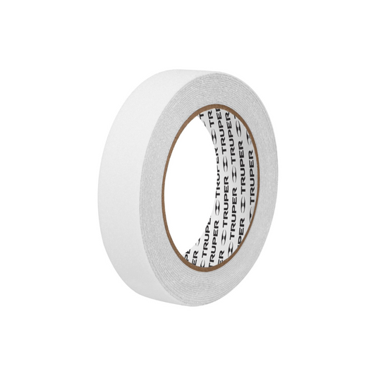 Cinta antiderrapante con abrasivo rollo 25 mm blanca