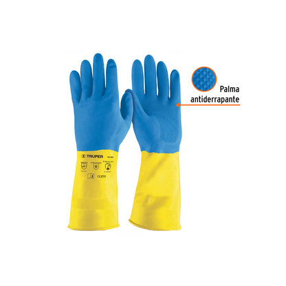 Guantes de latex reforzados para limpieza chicos