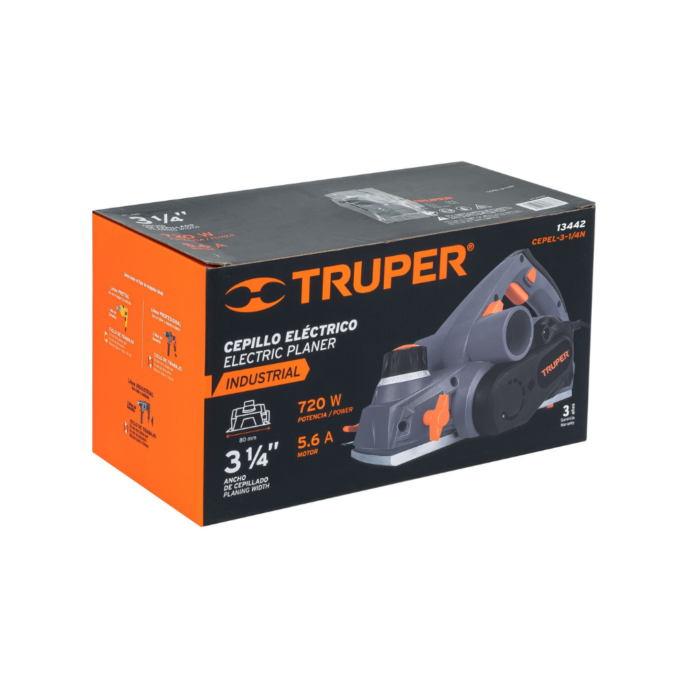 CEPILLO ELECTRICO 3. 1 4 INDUSTRIAL 720 W