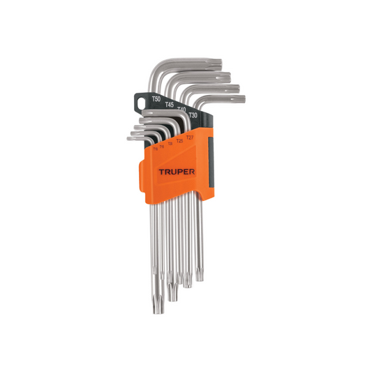 Juego de 9 llaves allen tipo torx largas