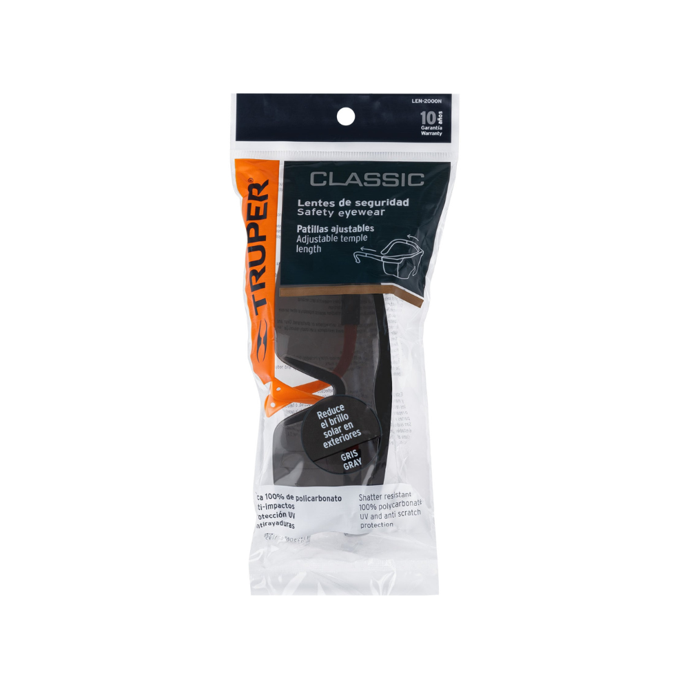 Lentes de seguridad ajustables mica gris Classic