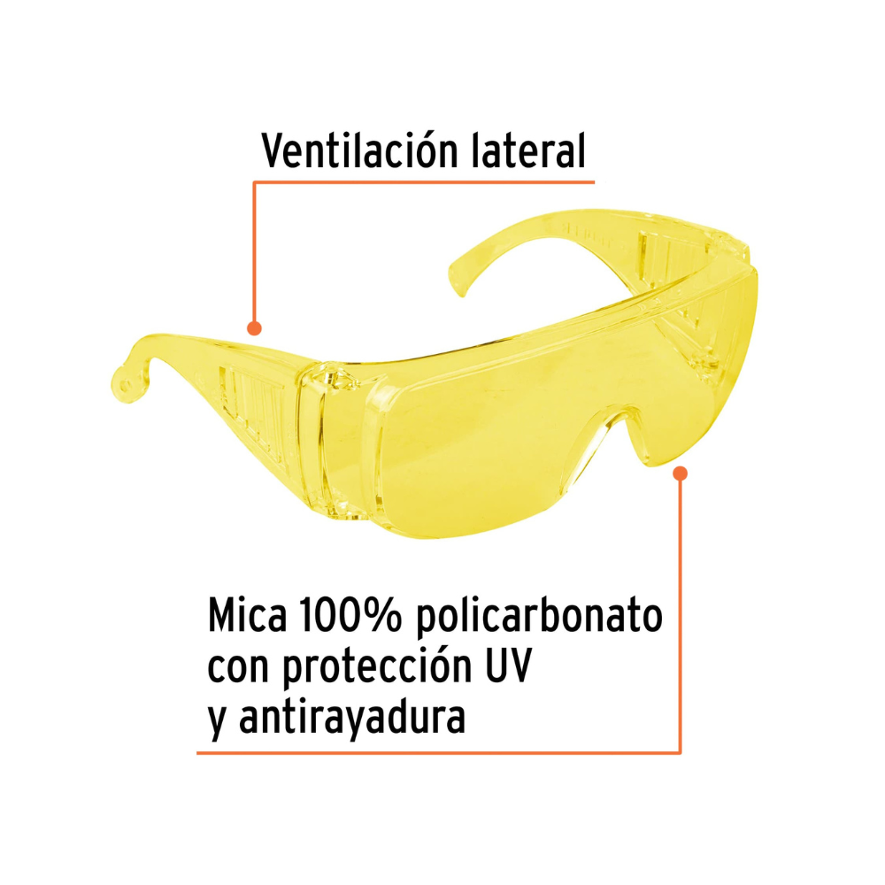 Lentes de seguridad mica ambar Safe