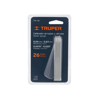 Calibrador de 26 hojas std mm
