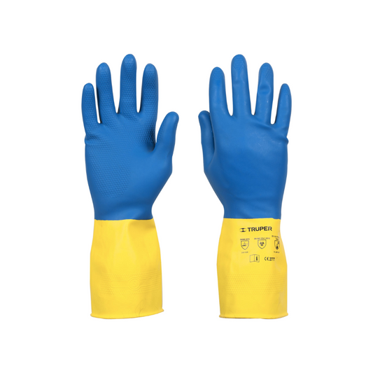 Guantes de latex reforzados para limpieza medianos
