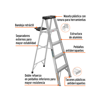 Escalera de tijera tipo III 4 escalones