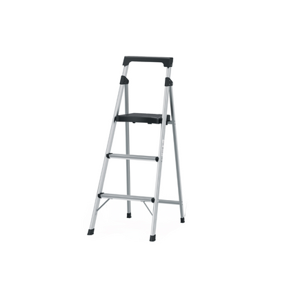 Escalera tubular 3 peldaños aluminio