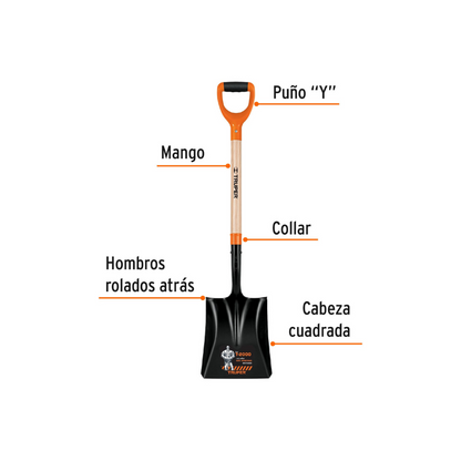 Pala T 2000 cuadrada puño Y