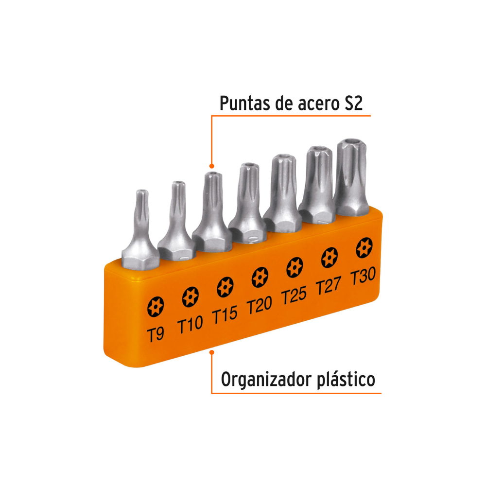 Puntas Torx con seguro 1IN 7 pzas Exper