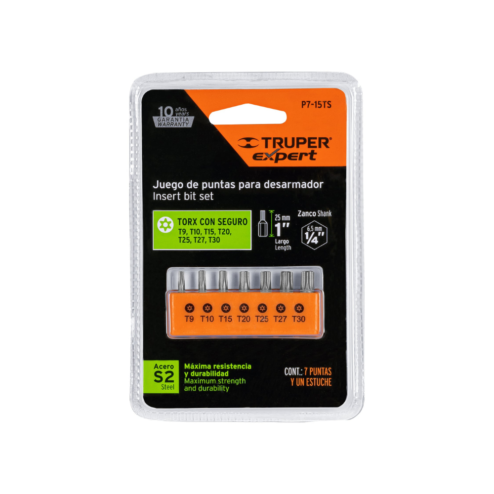 Puntas Torx con seguro 1IN 7 pzas Exper