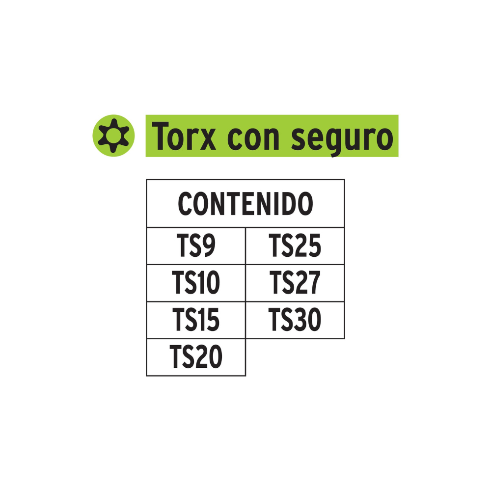 Puntas Torx con seguro 1IN 7 pzas Exper