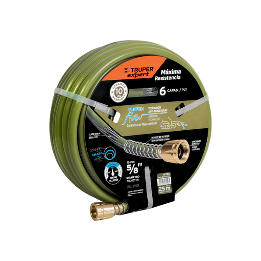 Manguera 5 8 6 capas metal 25 m