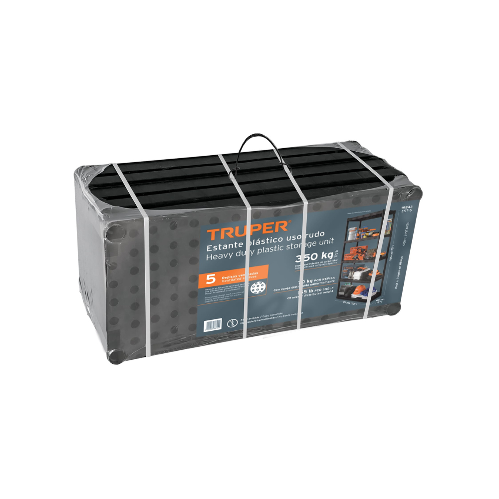 Estante plastico uso rudo 5 repisas Truper
