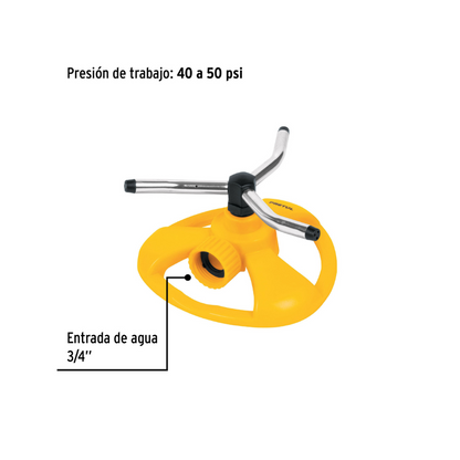 Regadera giratoria con 3 brazos Pretul