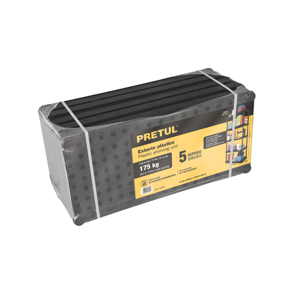 Estante plastico Pretul de 5 repisas