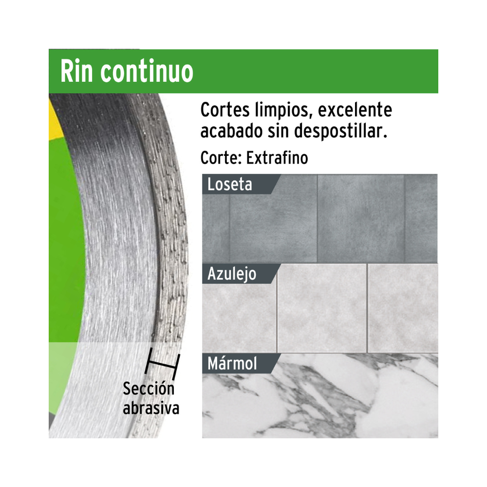 Disco diamante continuo 4 1 2 IN Pretul