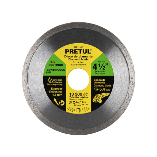 Disco diamante continuo 4 1 2 IN Pretul