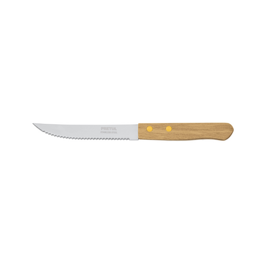 Cuchillo para asado con sierra mango madera 5 in