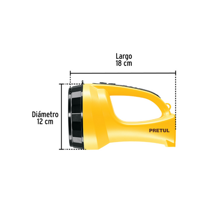 Linterna recargable 200 lumenes Pretul