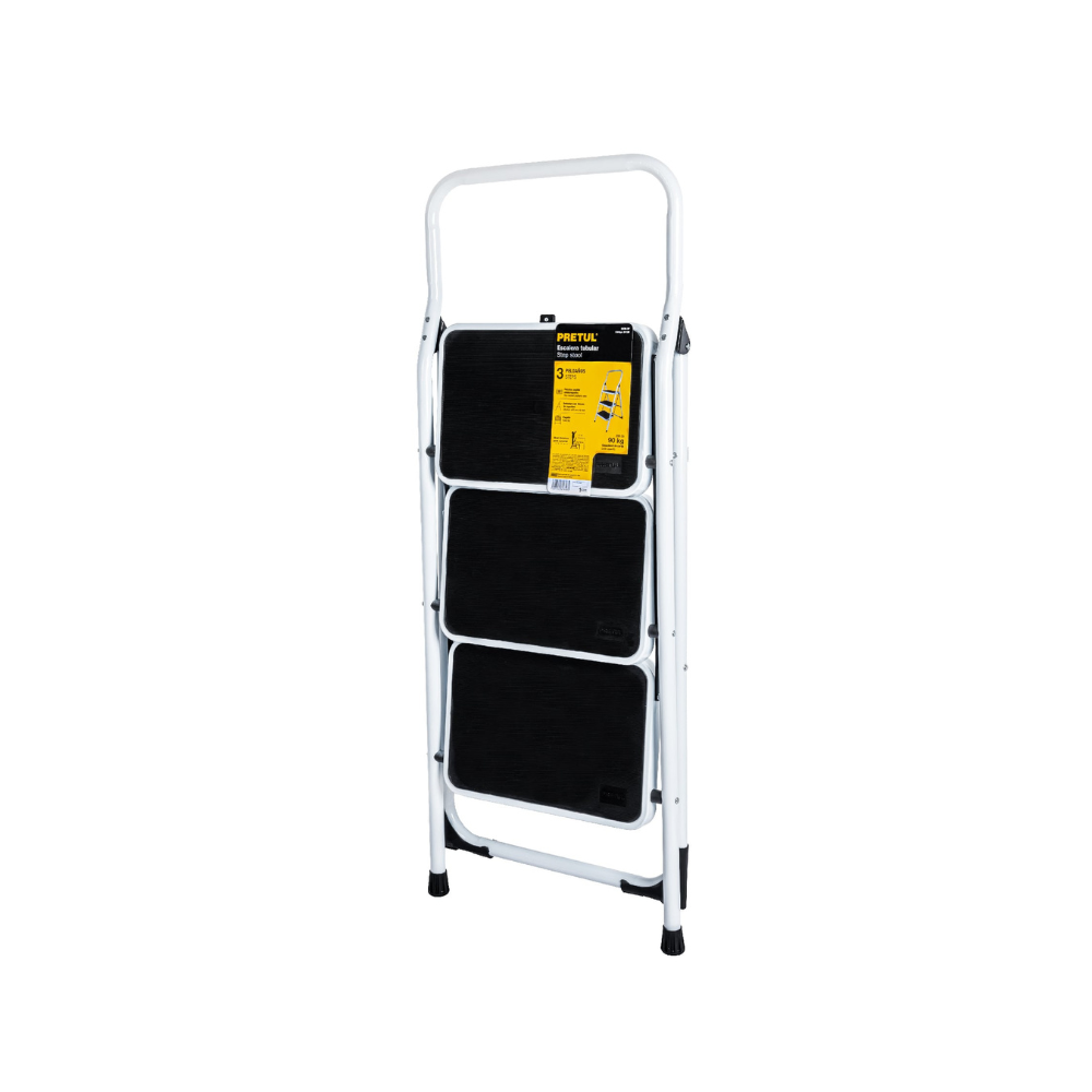 Escalera tubular 3 peldaños Pretul