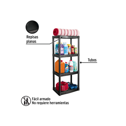 Estante plastico 4 repisas Pretul