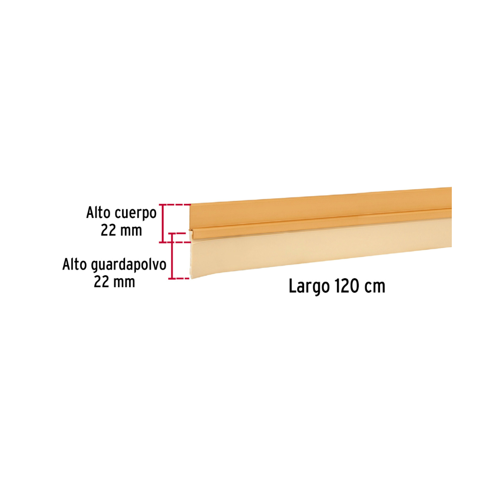 Guardapolvo 120 cm dorado