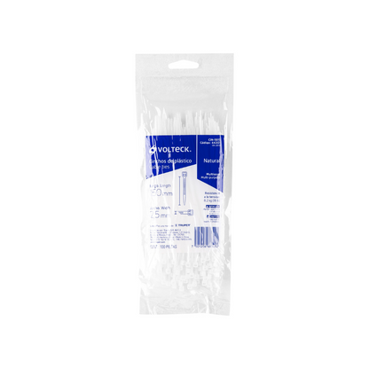 Cincho plastico 18 lb 15 cm bolsa con 100 pzas