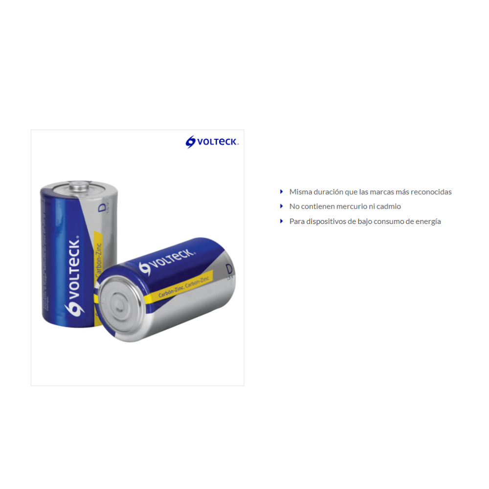 Pila zinc carbon tamaño D blíster c 2