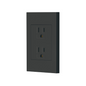 Placa armada contacto duplex 3 modulos Espanola negro