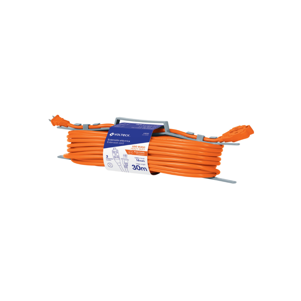 Extension electrica uso rudo 30M Calibre 16 Volteck