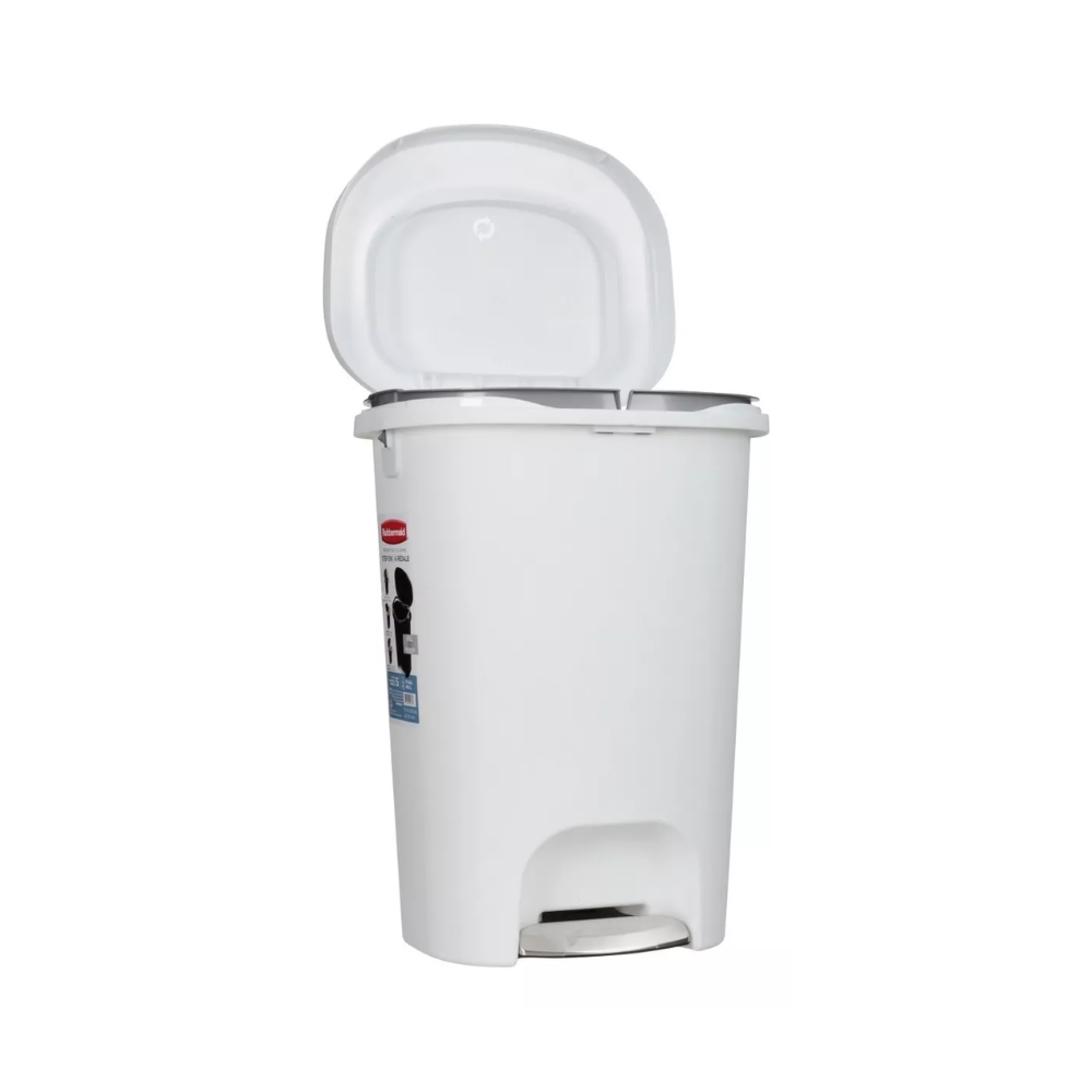 Contenedor de pedal step on de 49L color Blanco