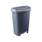 Contenedor de residuos con pedal Gunmetal c gris 13 gal