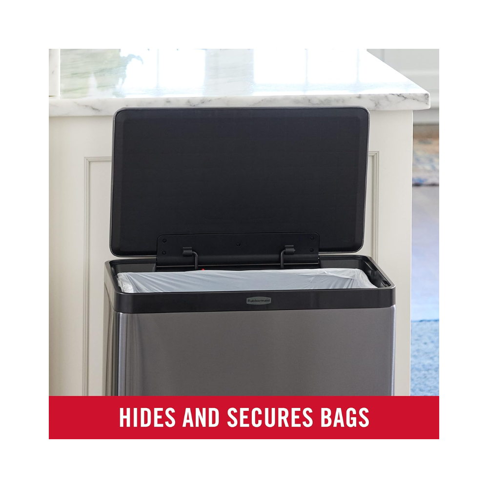 Contenedor de residuos con pedal metalico de 12 gal