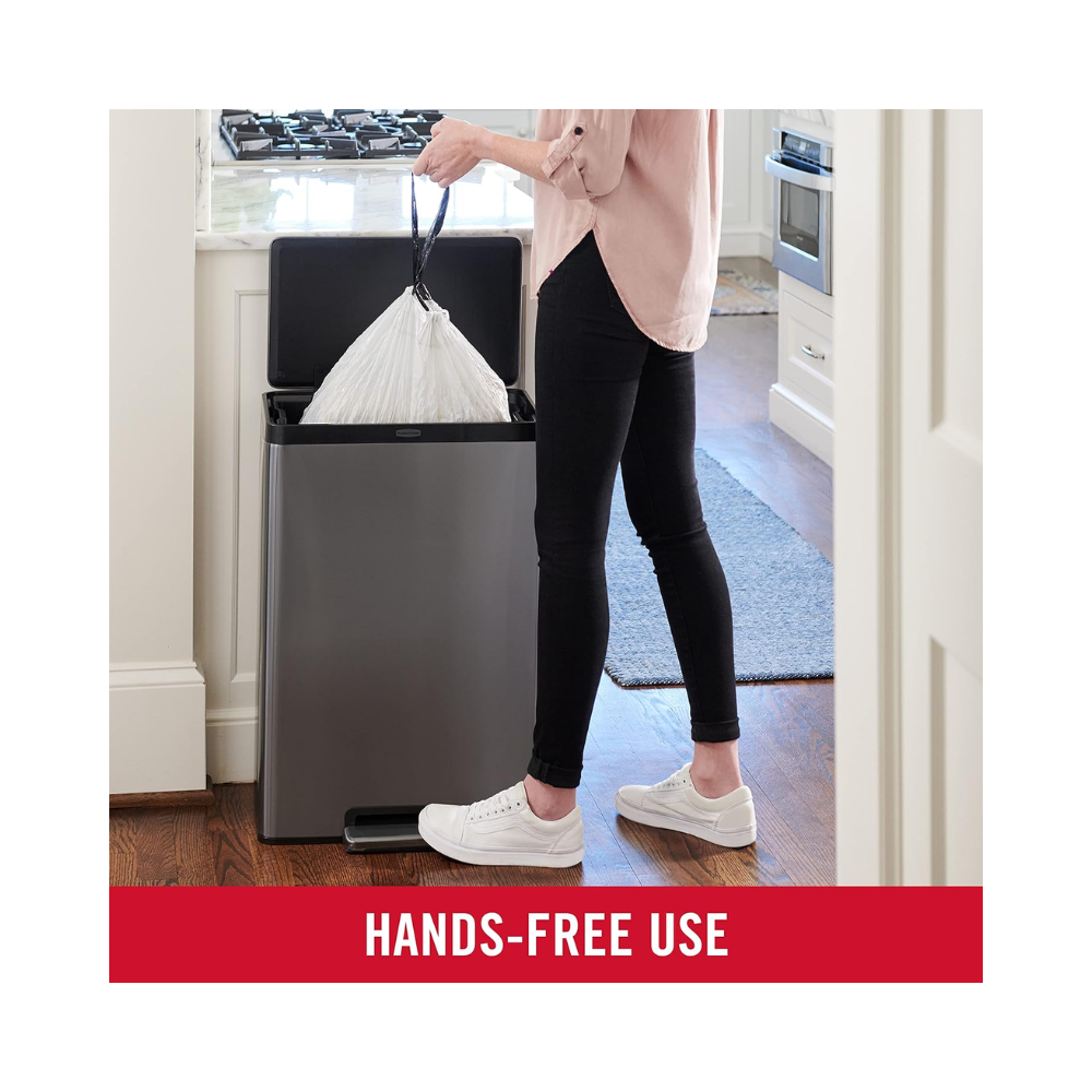 Contenedor de residuos con pedal metalico de 12 gal