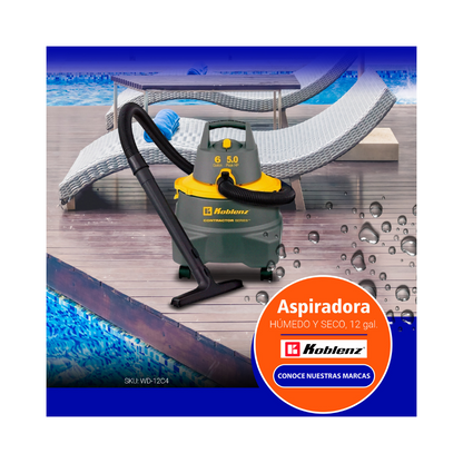 Aspiradora Contractor Koblenz WD-12 C4, Seco-Mojado, 12 Galones