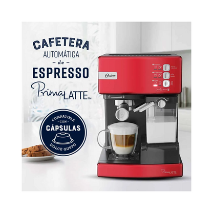 Cafetera Automática Espresso Oster Prima Latte, Rojo
