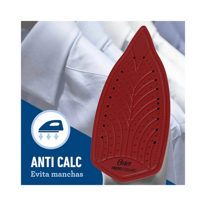Plancha De Vapor Oster Aeroceramic Iron, Rojo- Plata