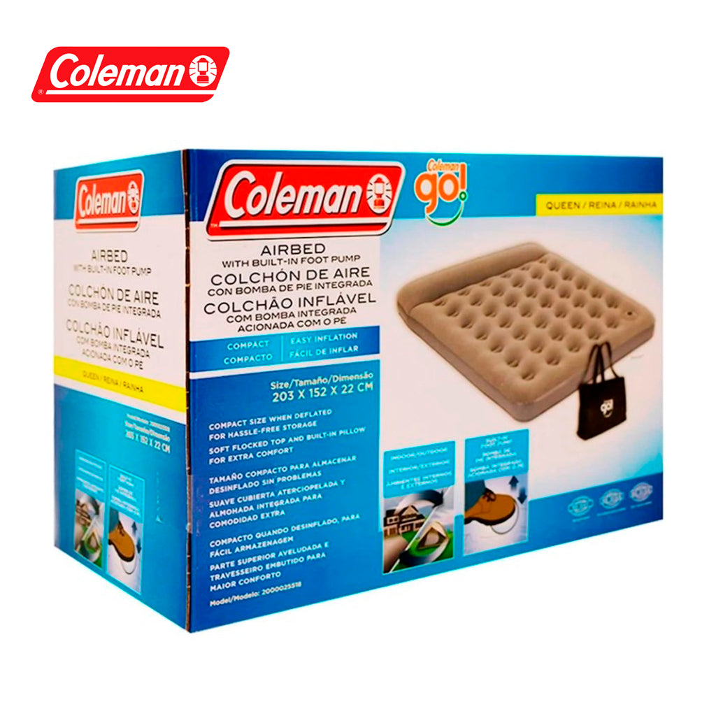 Colchón Queen Go Coleman Con Bomba De Pie